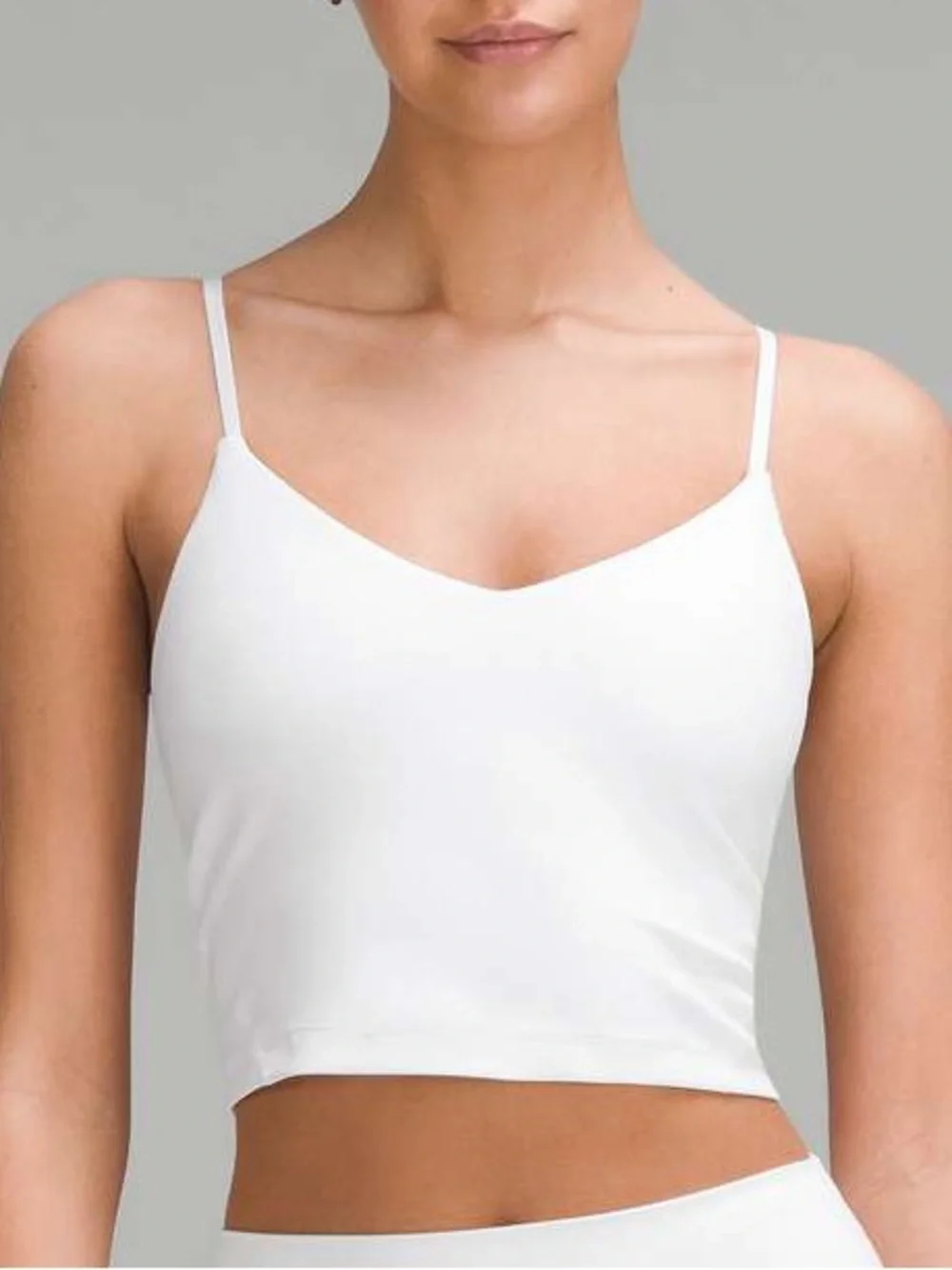 Lululemon Align Cropped Cami Tank Top *Light Support, A/B Cup White Size 12